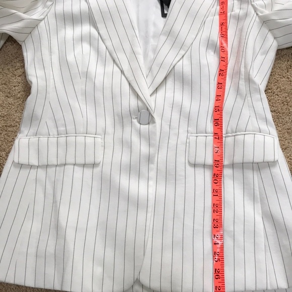 NWT! RACHEL ZOE Size 10 Ecru/Black striped Blazer - Picture 8 of 8